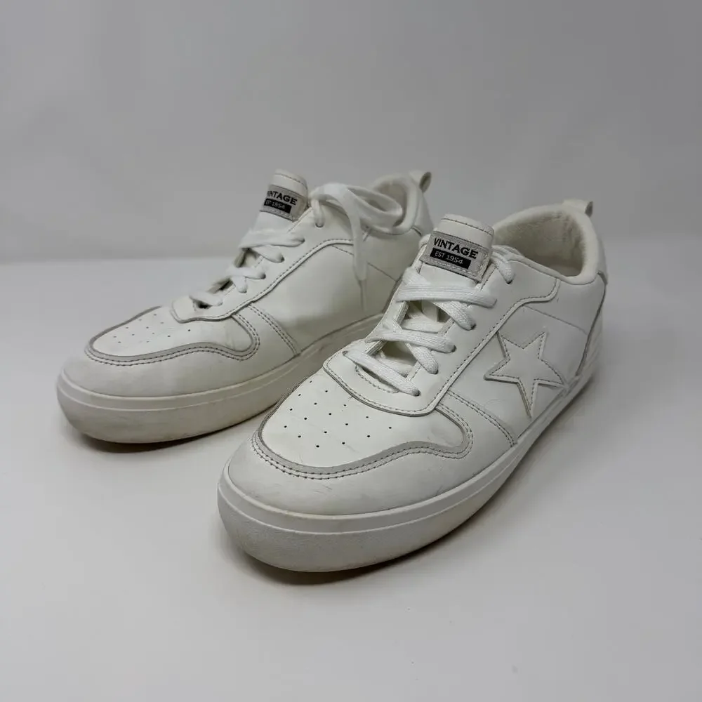 Vintage Havana Aura 15 White Leather Sneakers Size 10